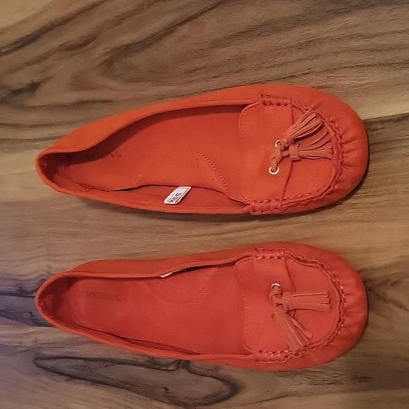 NEW Merona Red orange modern tassel loafer flats extra cushioning and support - Picture 6 of 11